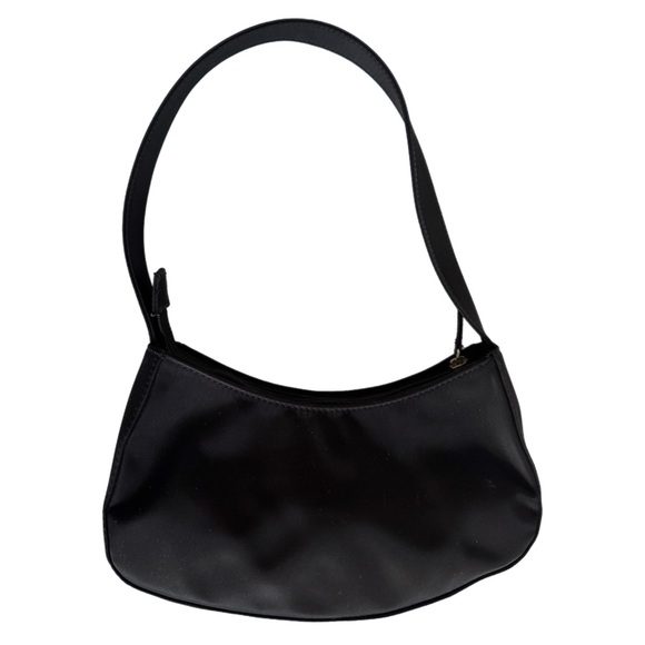 Vintage Guess Black Nylon Shoulder Baguette Bag Y2K Mini Shoulder Purse - Picture 4 of 9